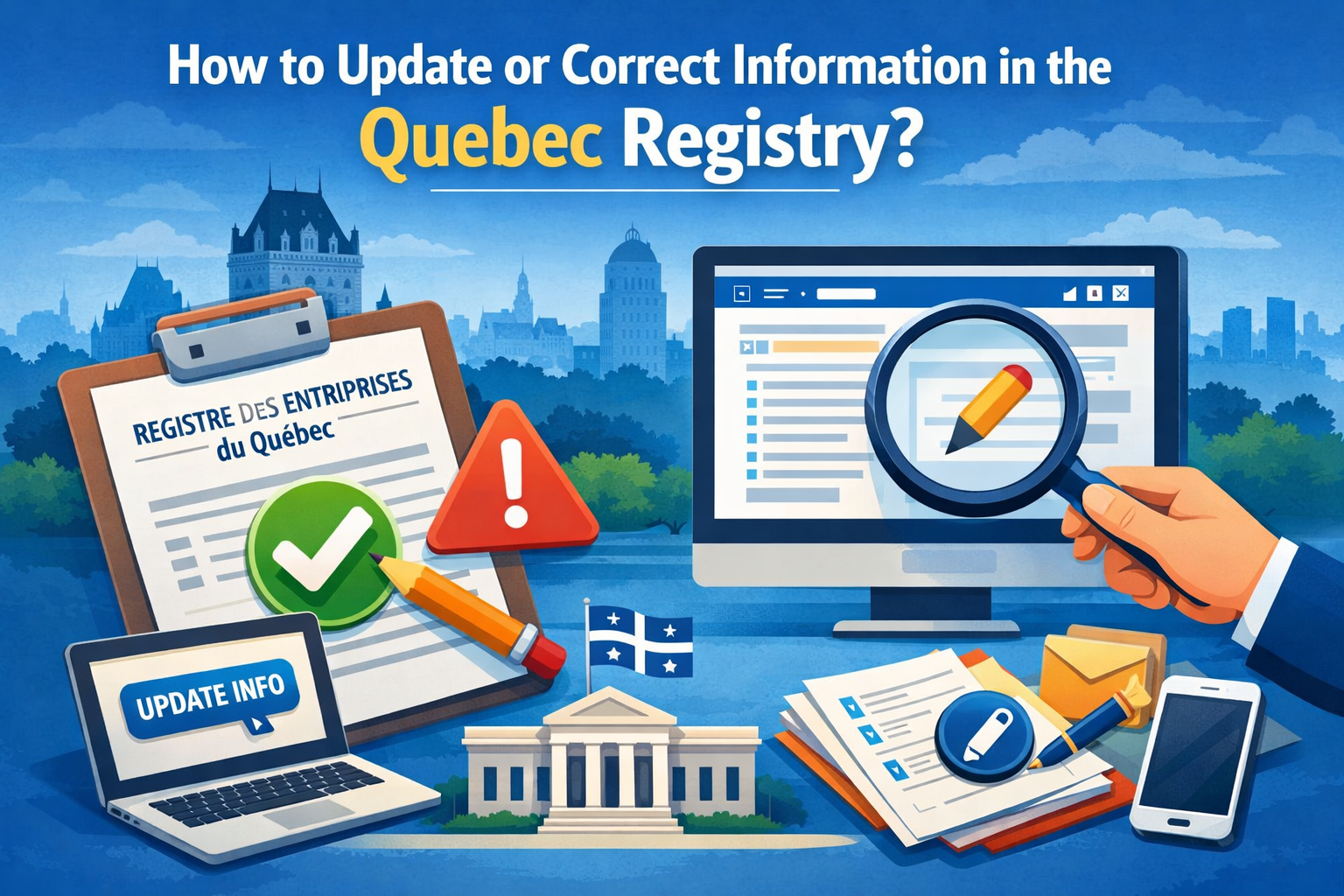 How to Update or Correct Information in the Quebec Enterprise Register